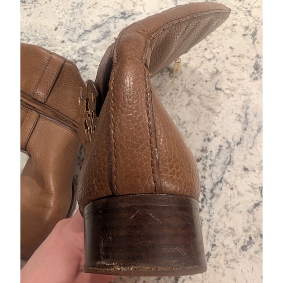 Tory Burch Riding Boots Women's Size 8.5 Amanda Light Brown Tan Almond - Picture 5 of 11